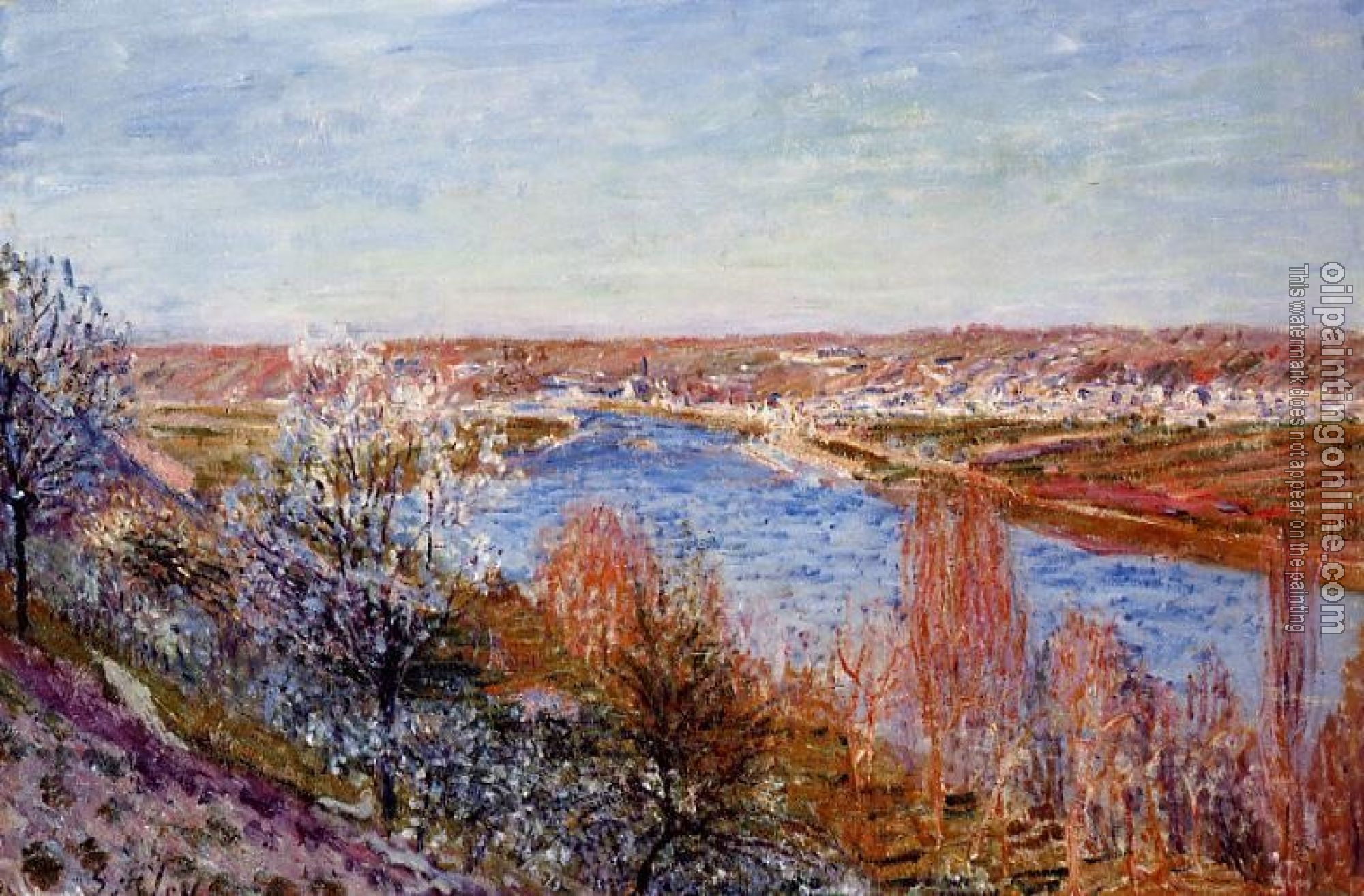 Sisley, Alfred - Village of Champagne at Sunset, April